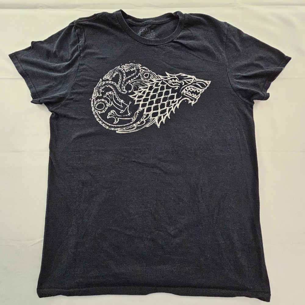 Game of Thrones Black Short Sleeve Cotton Blend T-Shirt Men's M